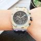 Copy Audemars Piguet Royal Oak Chronograph watch Black Dial Yellow Gold Bezel Black rubber Strap 42mm (9)_th.jpg